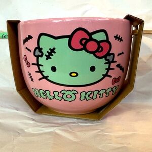 Sanrio Hello Kitty Frankenstein Ceramic Ramen Bowl🎃🧟‍♀️🎀 NWT